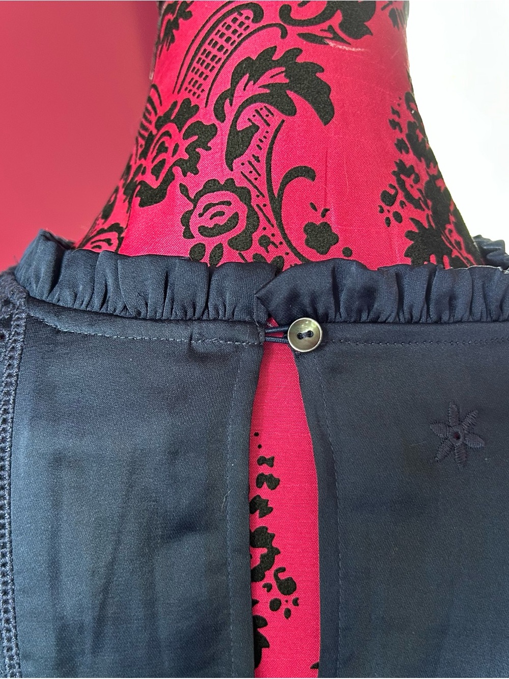 Sunday Best Navy Eyelet Ruffle Mini Dress - Picture 3 of 11